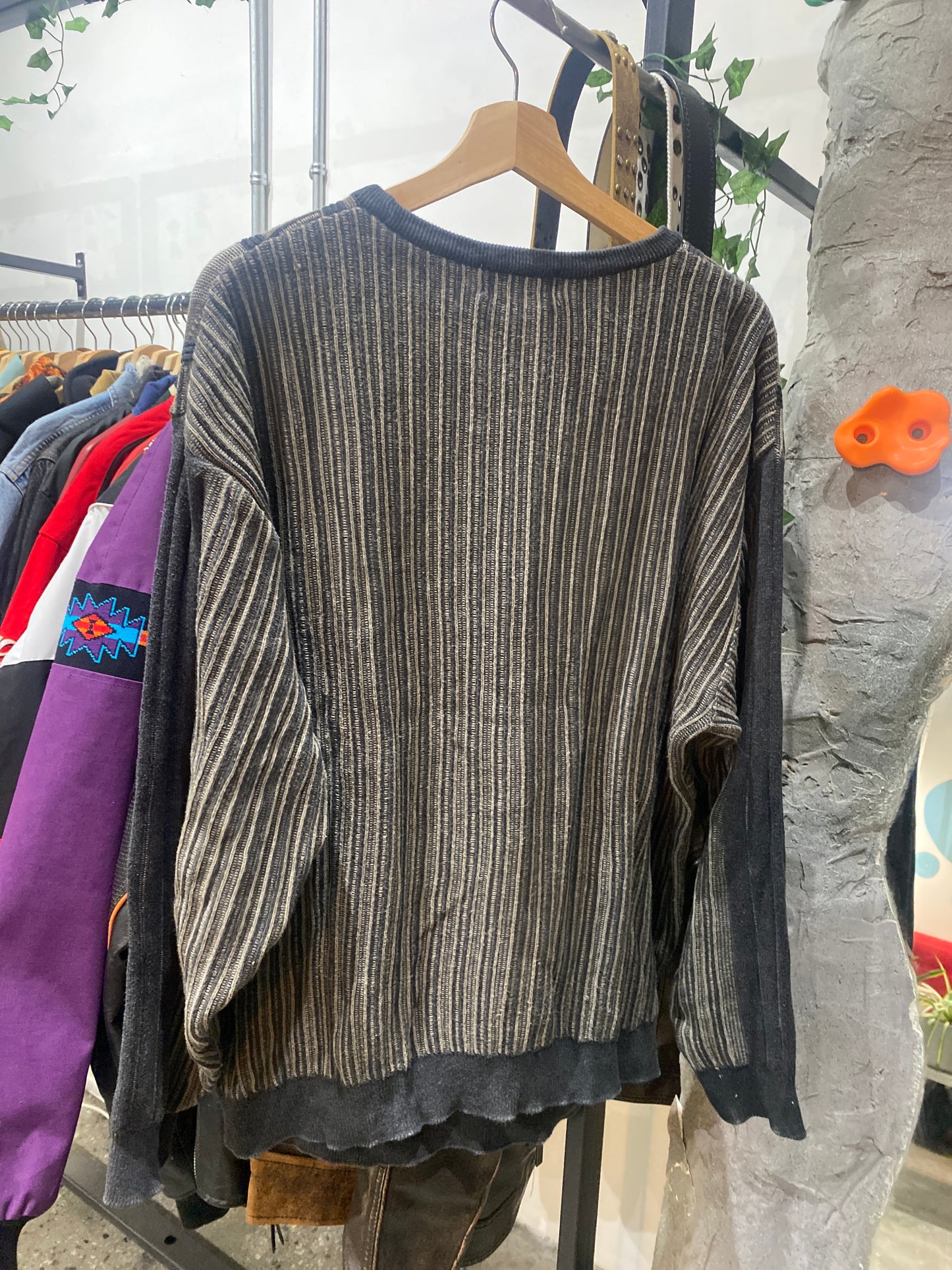 (M) Tosani Striped Texture Knit