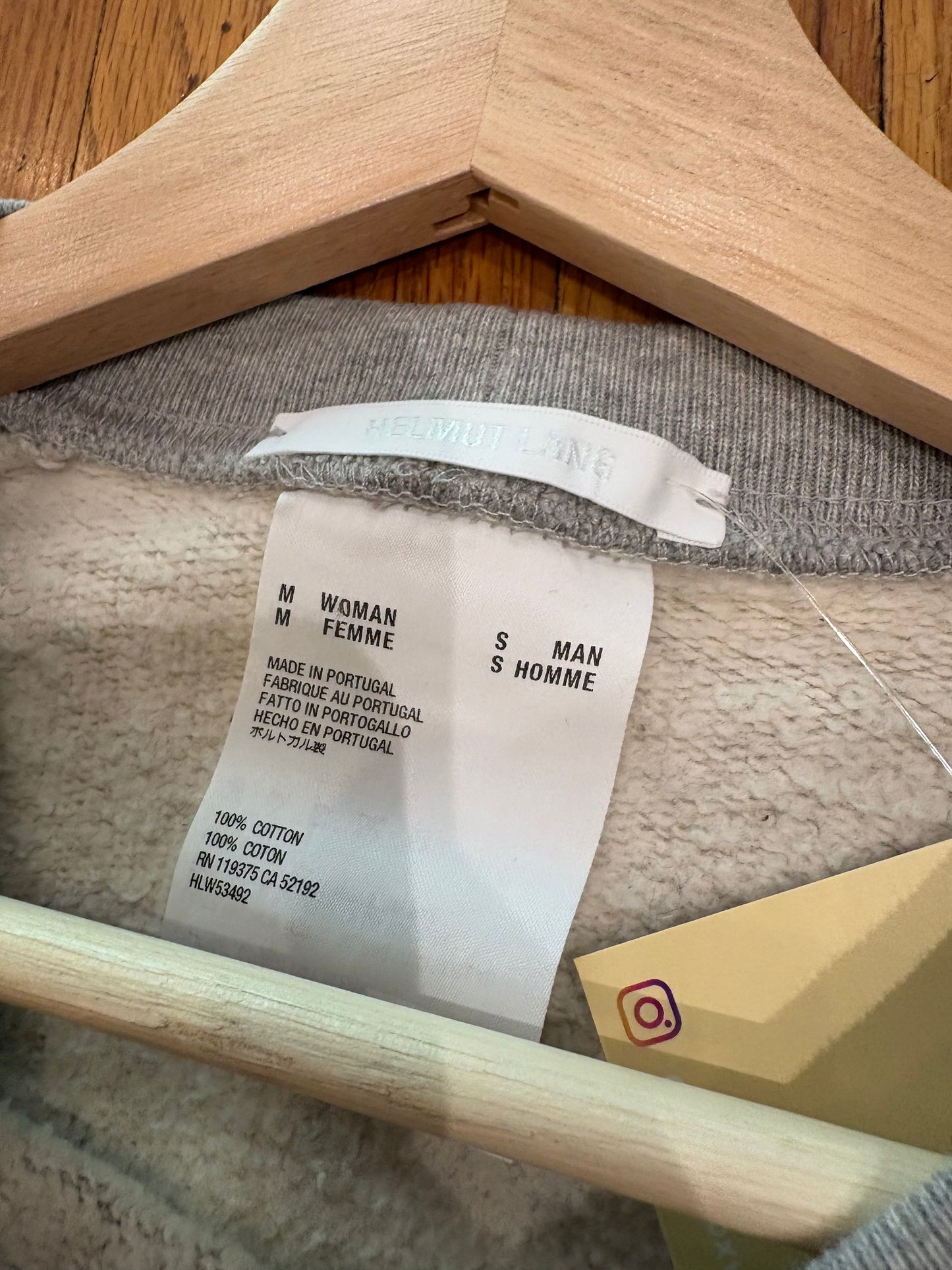 Ar42| (M/L) Helmut Lang Script Crewneck