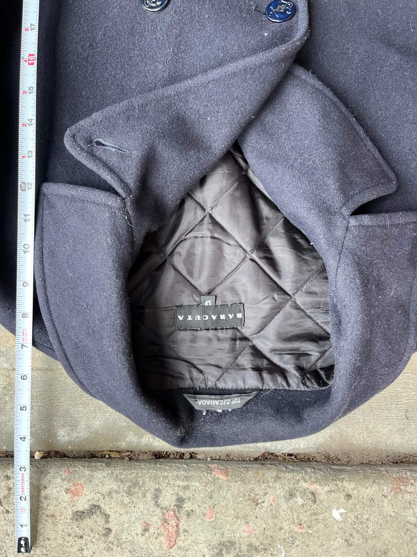 (S/M) Vintage Wool Trench Coat