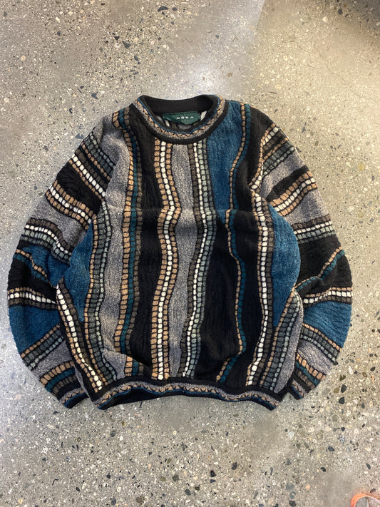 (M/L) Tundra Aqua 3D Coogi Style Knit