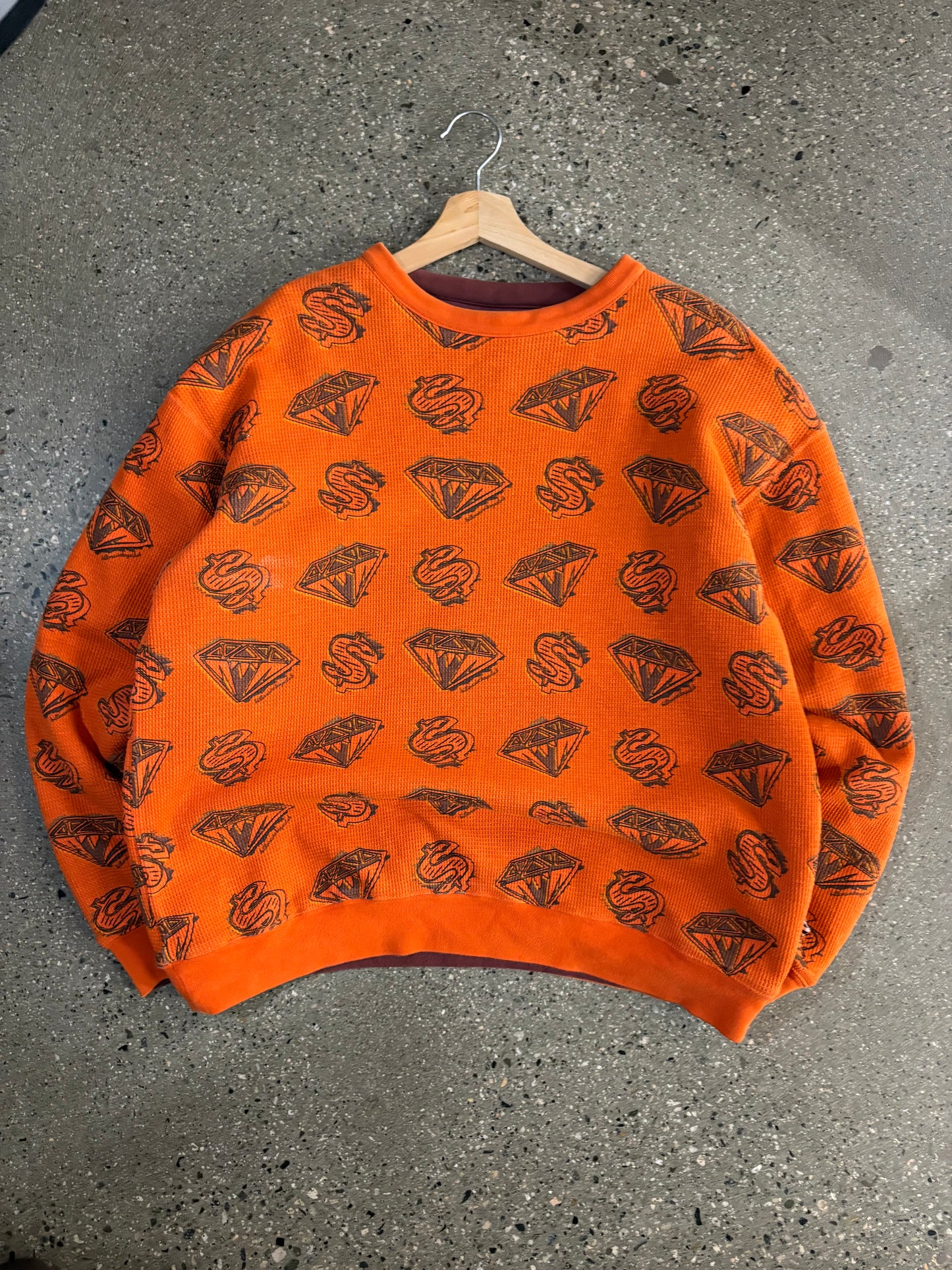 (L) BBC Reversible Waffle Crewneck
