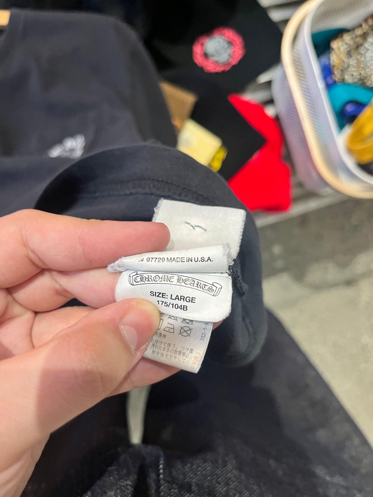 (L) 2000s Black Cross Chrome Hearts Tee