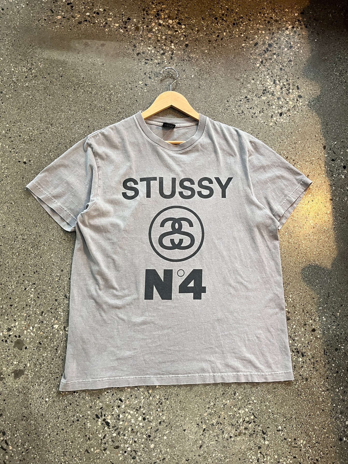 (L) Stussy N4 Sunfaded Grey Tee