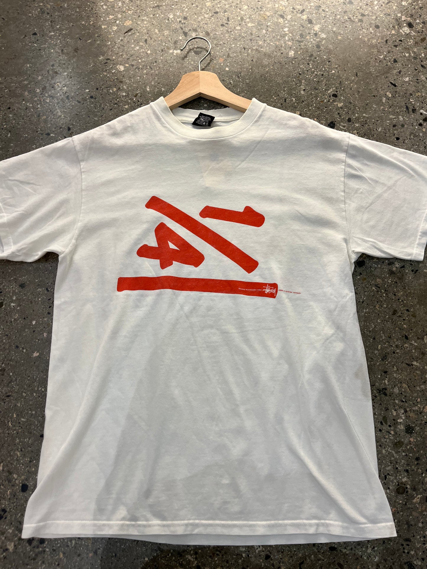 (M) Stussy 2005 1/4 Century Anniversary Tee Doublesided