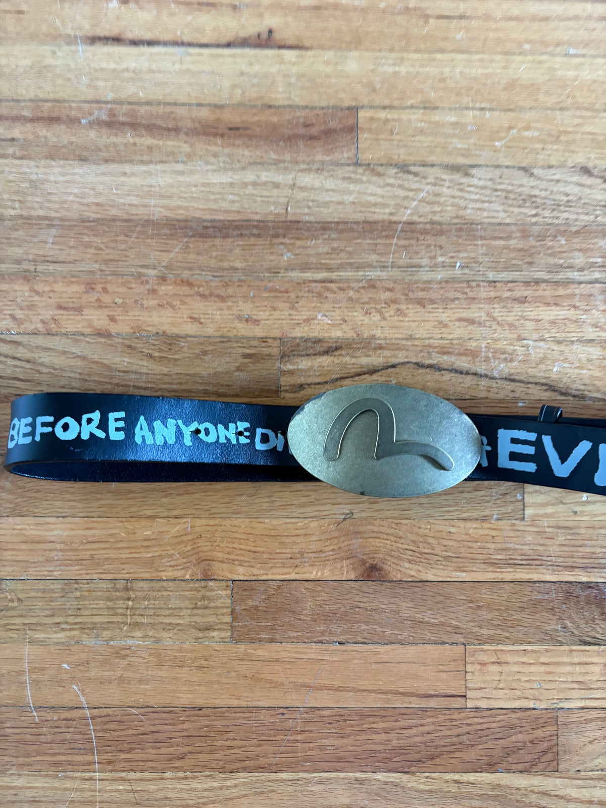 (L) Evisu Real Leather Belt “before anybody did anything, Evisu did everything”