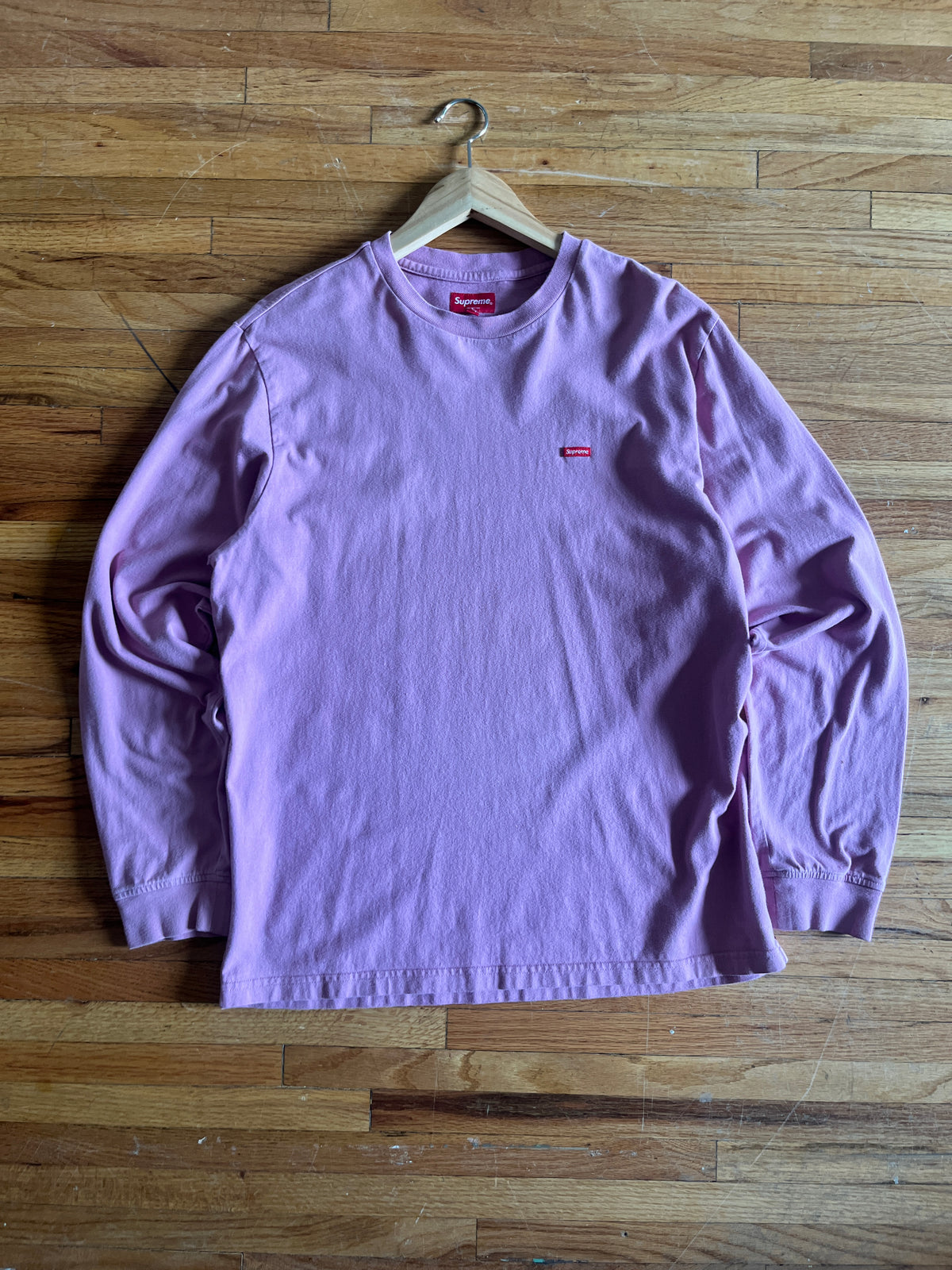 (M) Pink Magenta Small Supreme Box Logo  LS