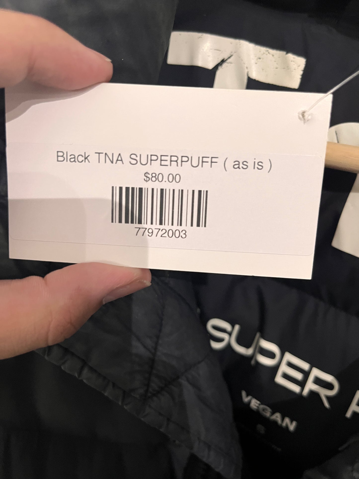 (S) Black TNA SUPERPUFF ( as is )