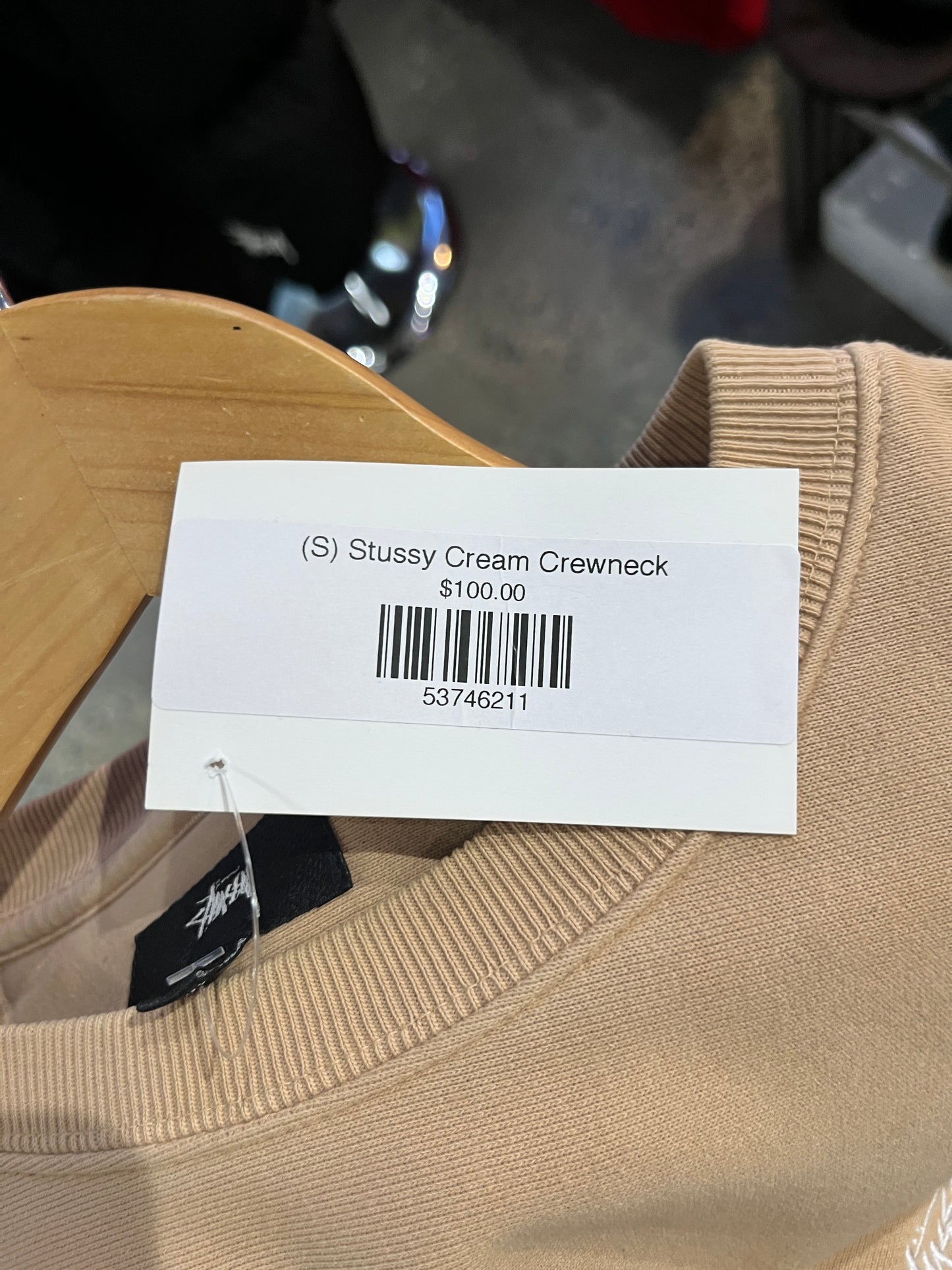 (XL) Stussy Burgundy and Yellow Crewneck