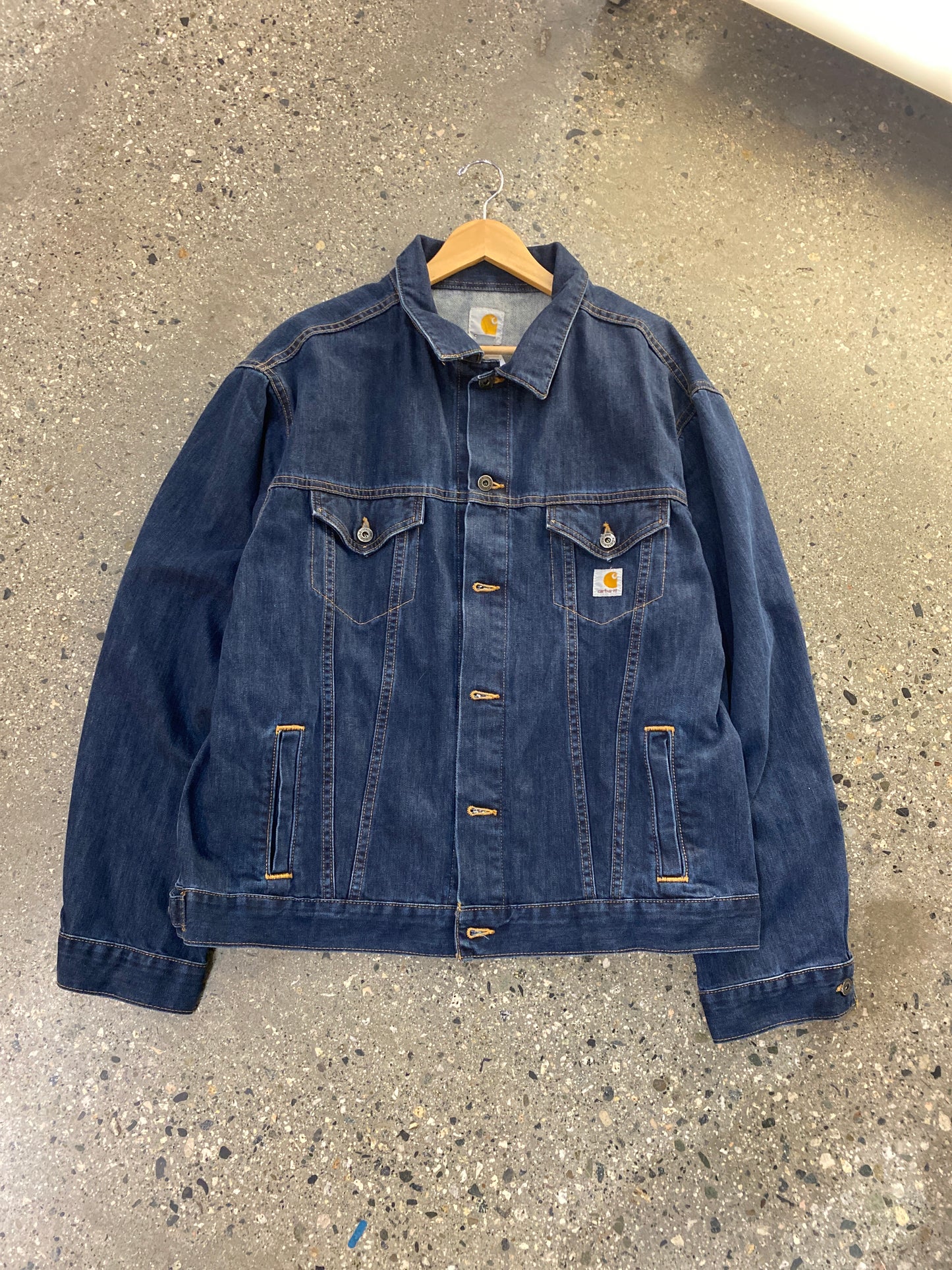 (2X) Carhartt Denim Trucker Jacket