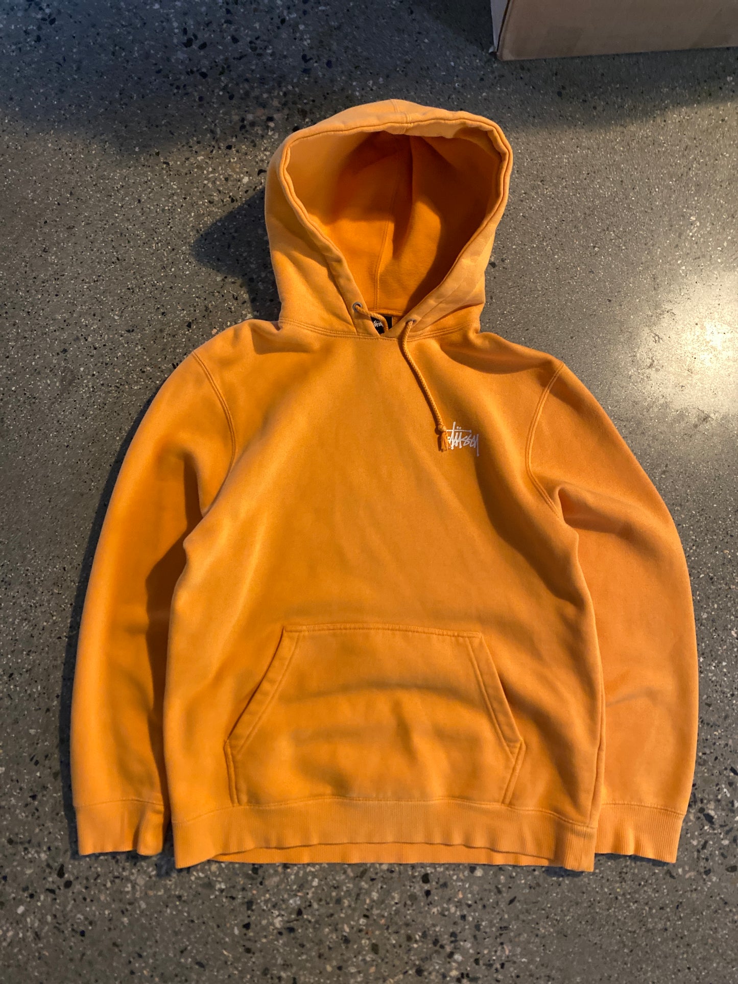 (M) Stussy Peach Script Hoodie