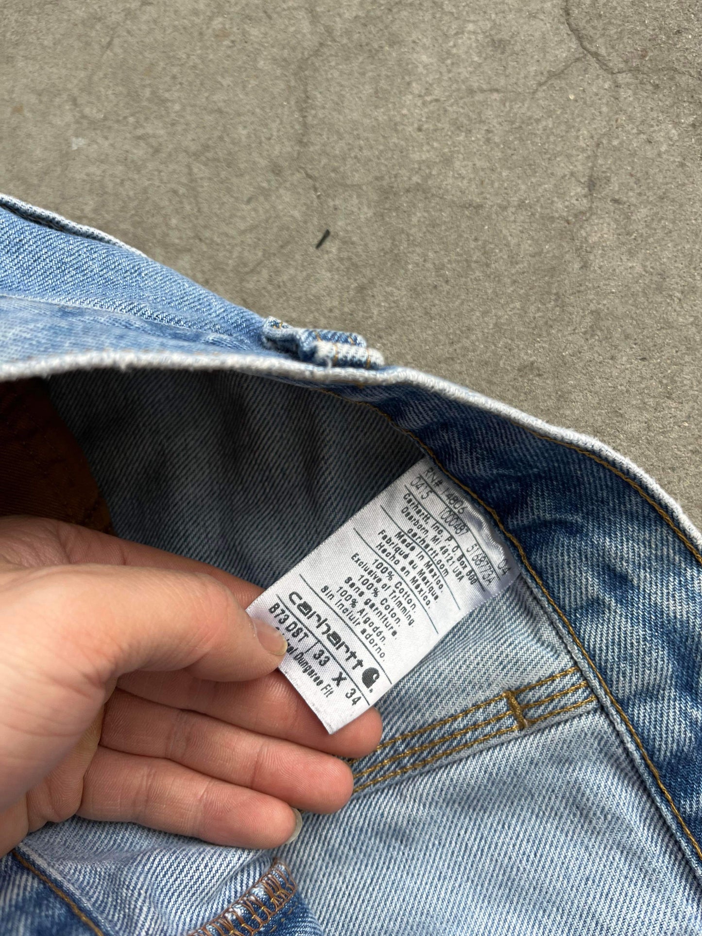 (33”) Carhartt Doubleknee Blue Denim