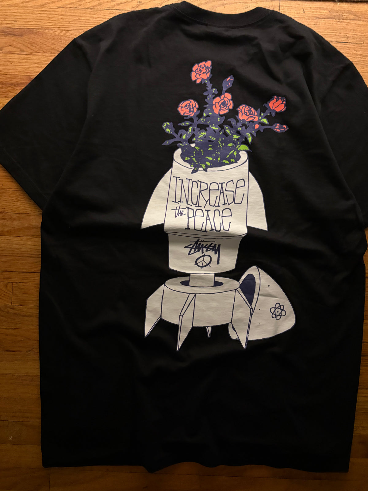 (M) Stussy Increase the peace flower tee