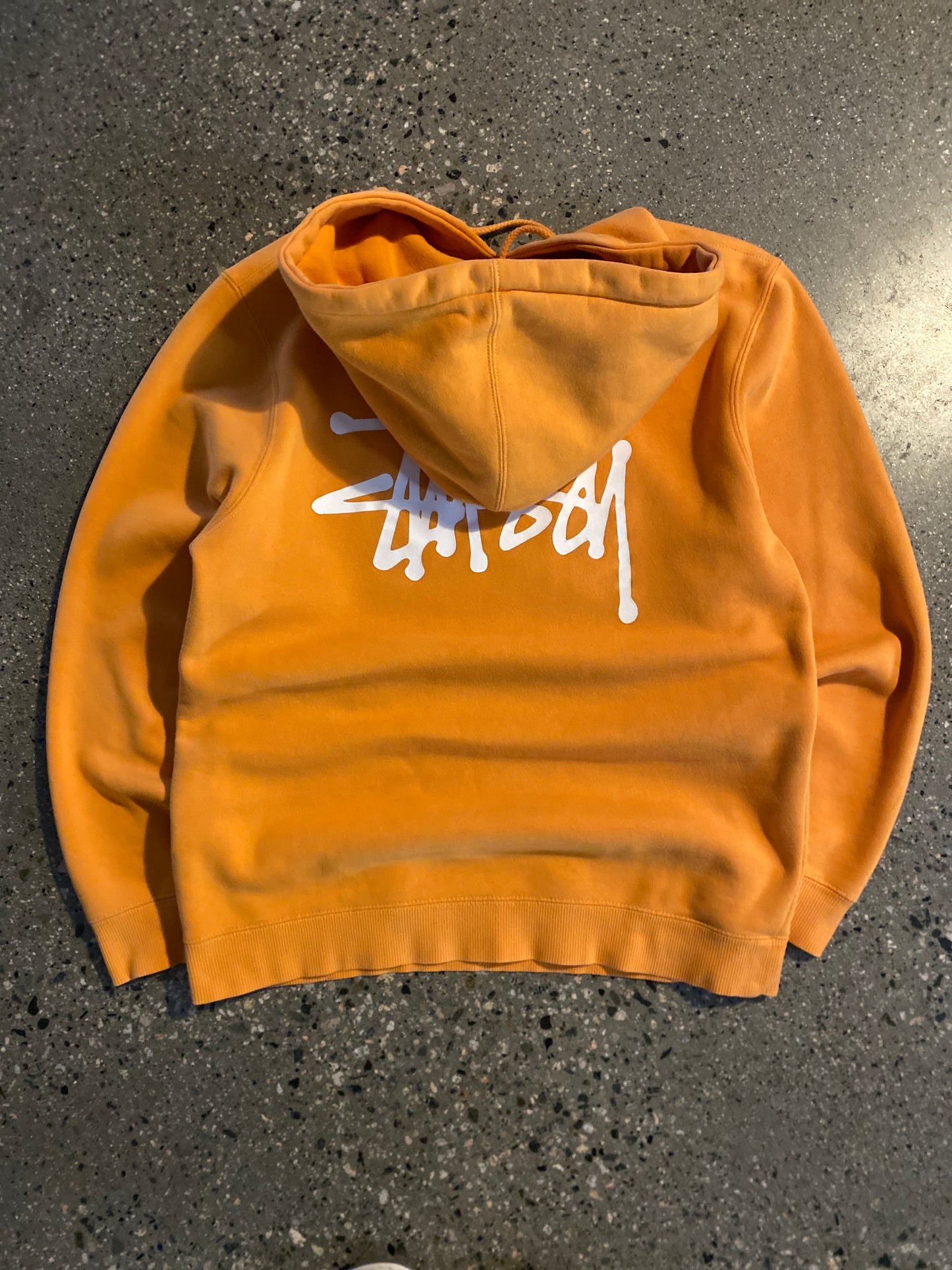 (M) Stussy Peach Script Hoodie