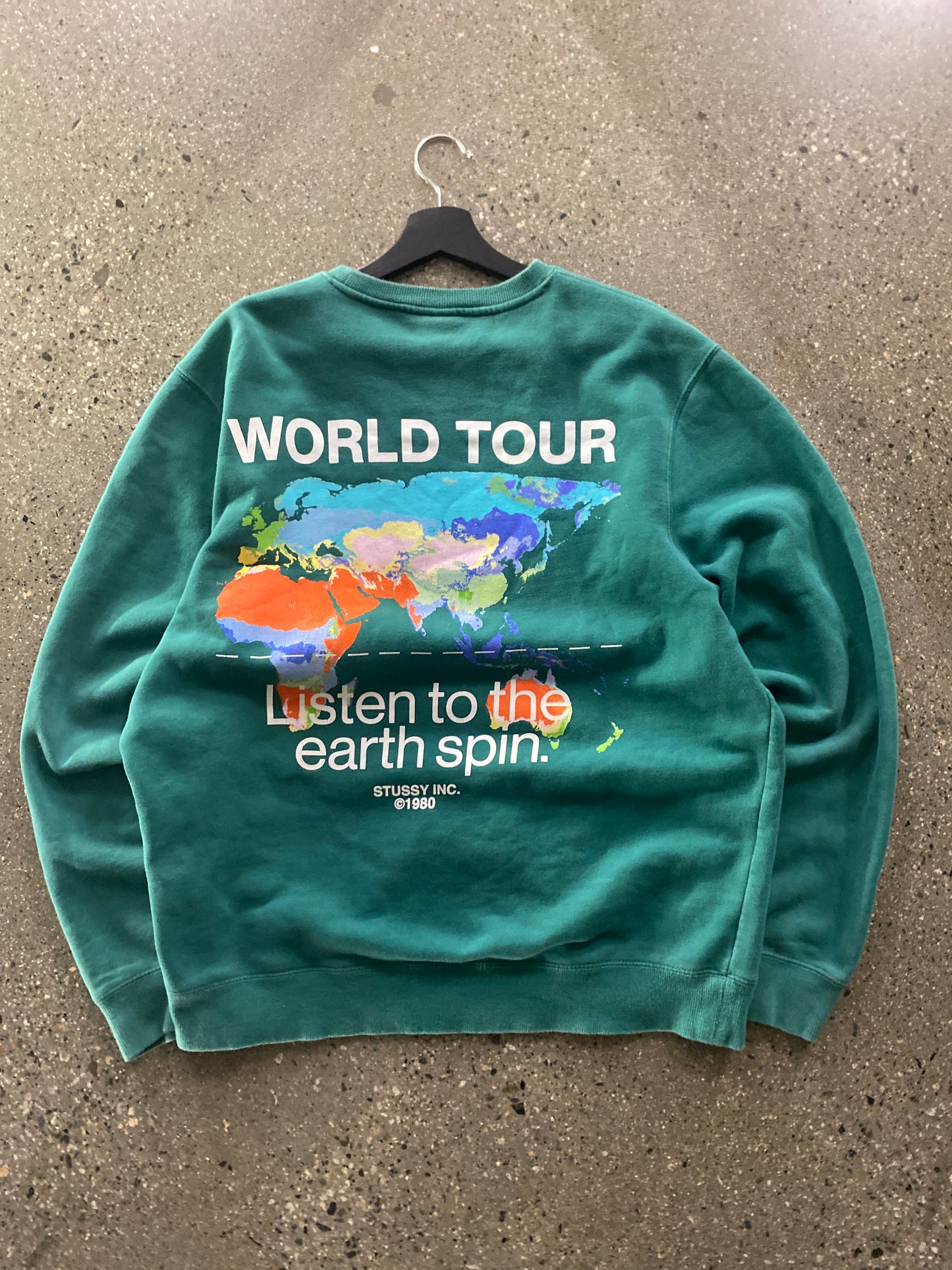 (L) Stussy World Tour Doublesided Crewneck Green