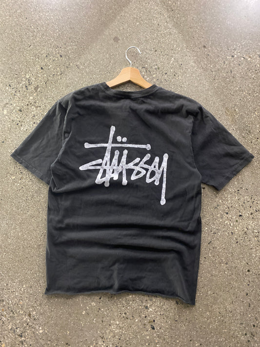 (M) Cropped Stussy Pigment Tee