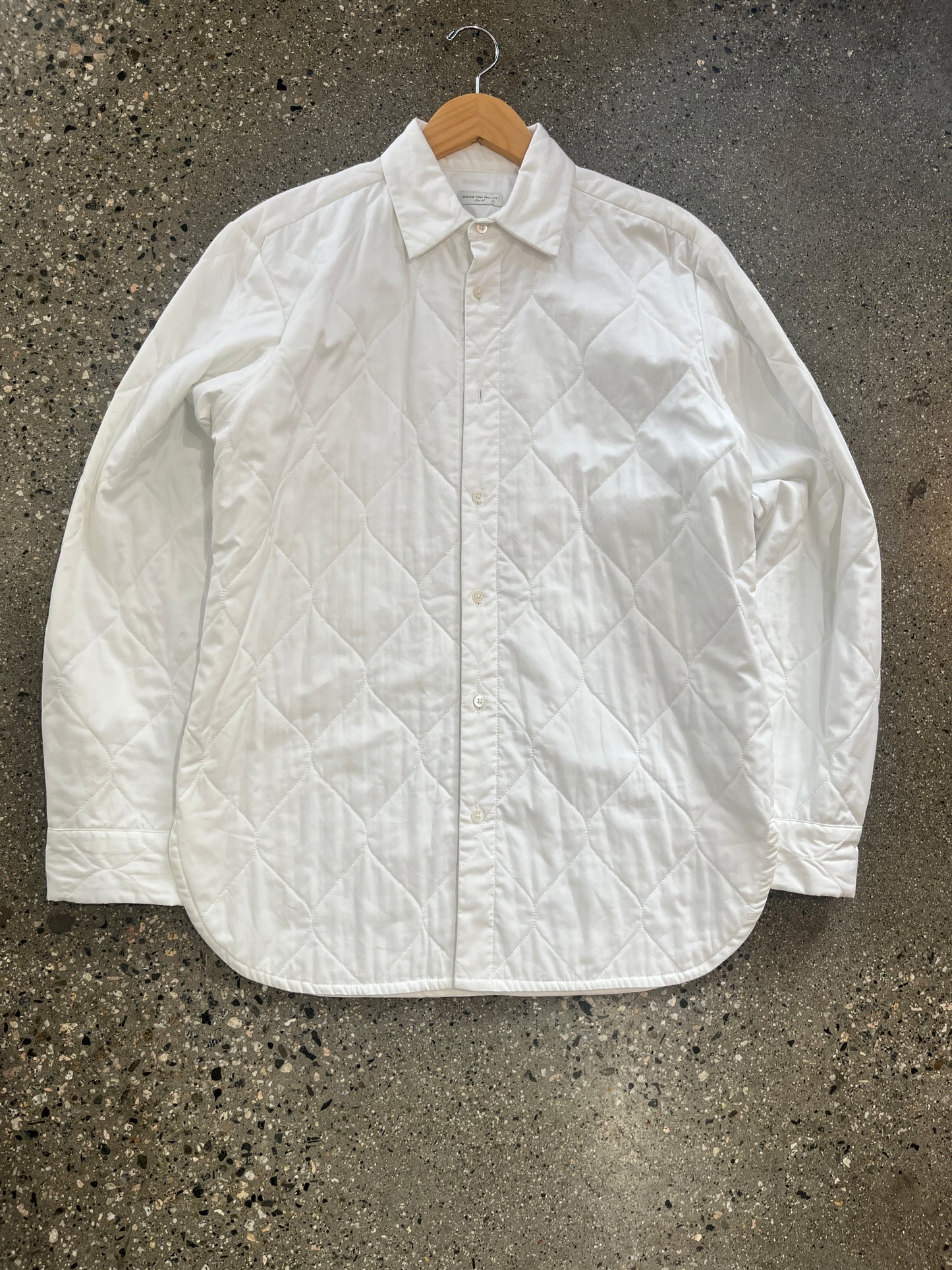 (L/XL) BNWT Van Dries Noten Quilted White Shirt