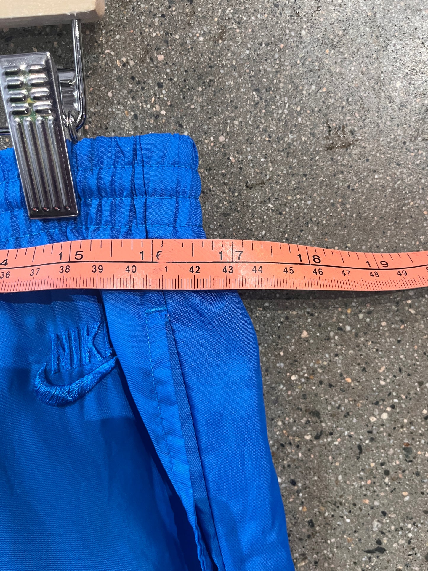 (L) 1980s Nike Blue Windbreaker Pants