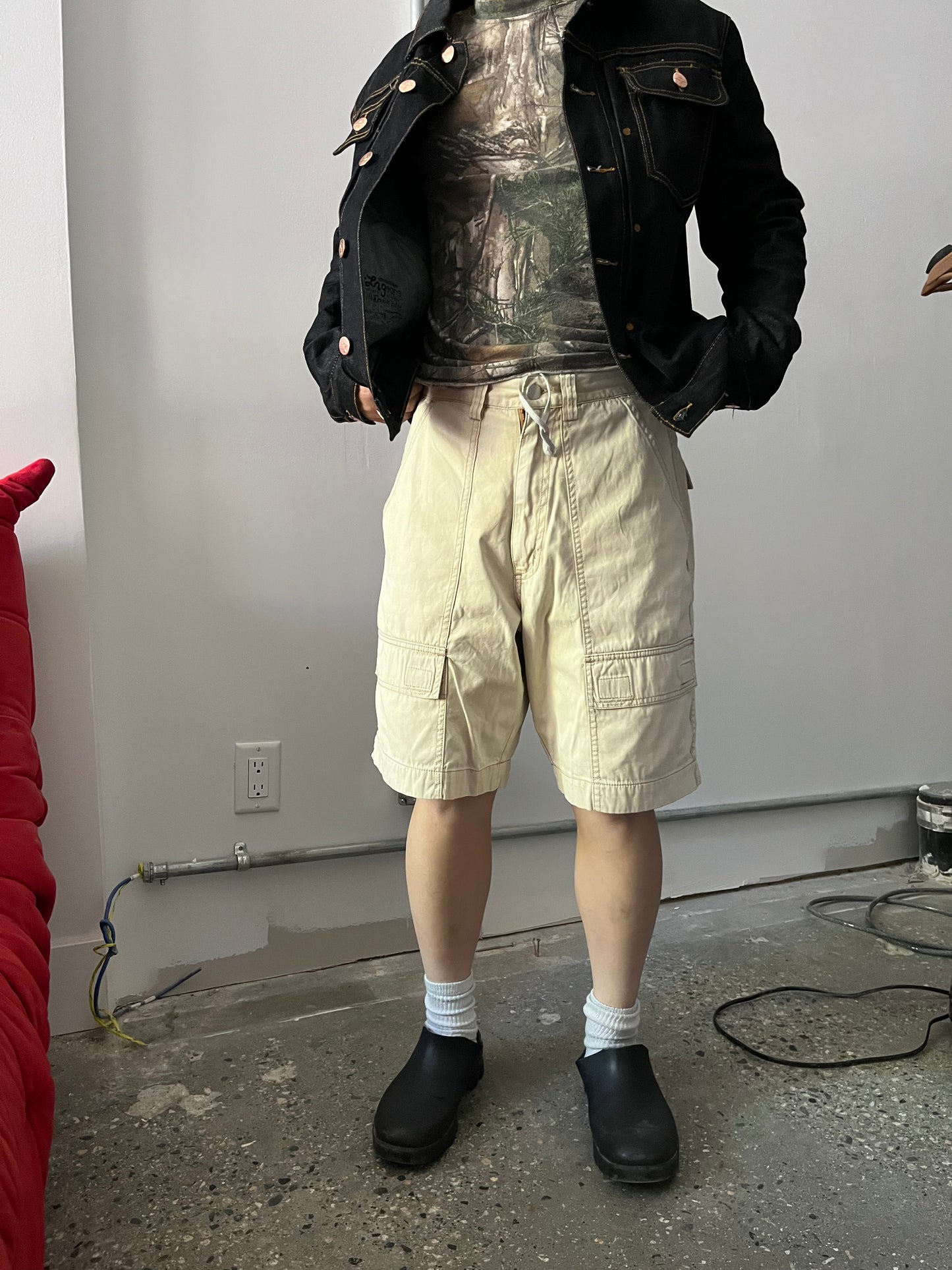 (32”) 90’s Japan Cream Stussy Cargos