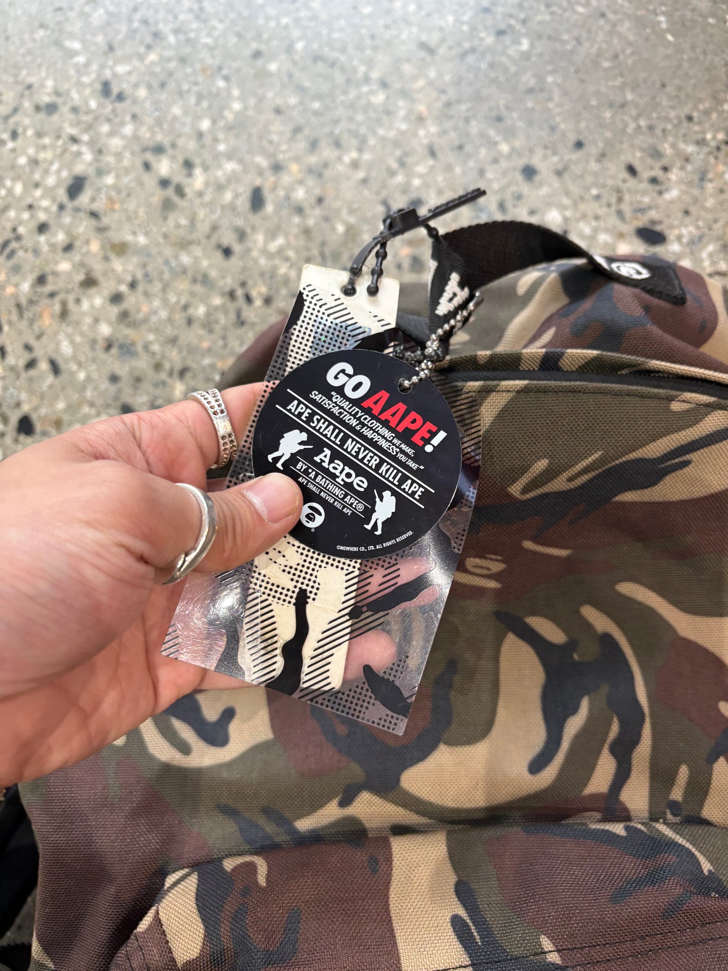 (OS) Aape* by Bathing Ape Camo Rucksack
