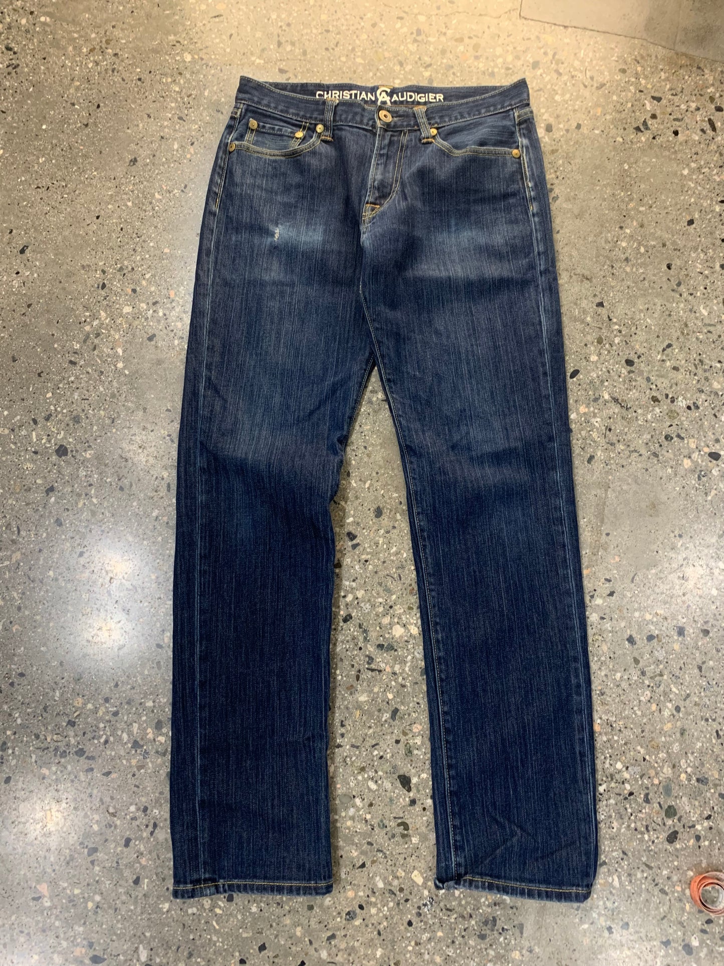 32x30 Christian Audigier Navy Jeans