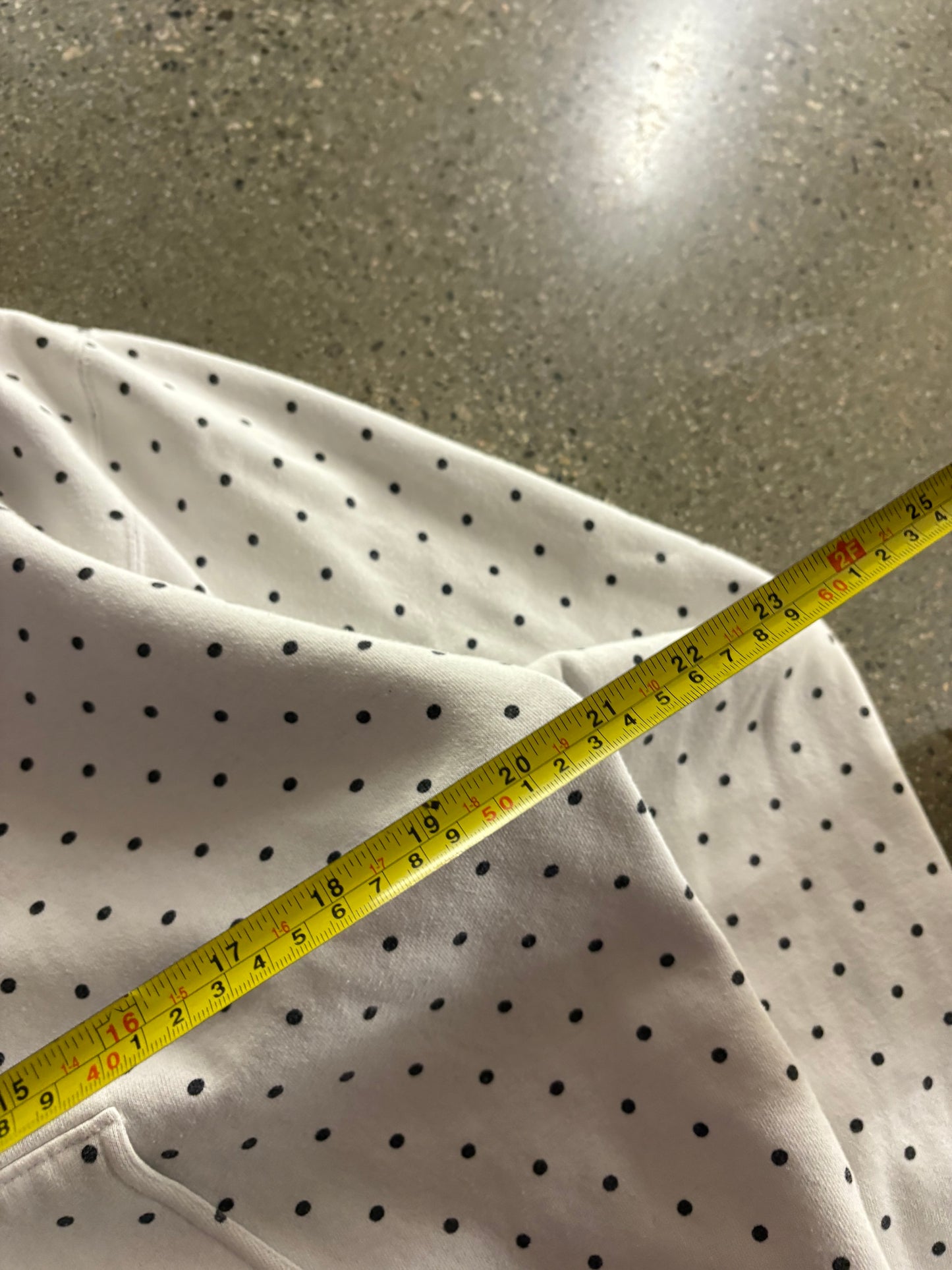 (M) Vintage Polka Dot DC Zip Hoodie