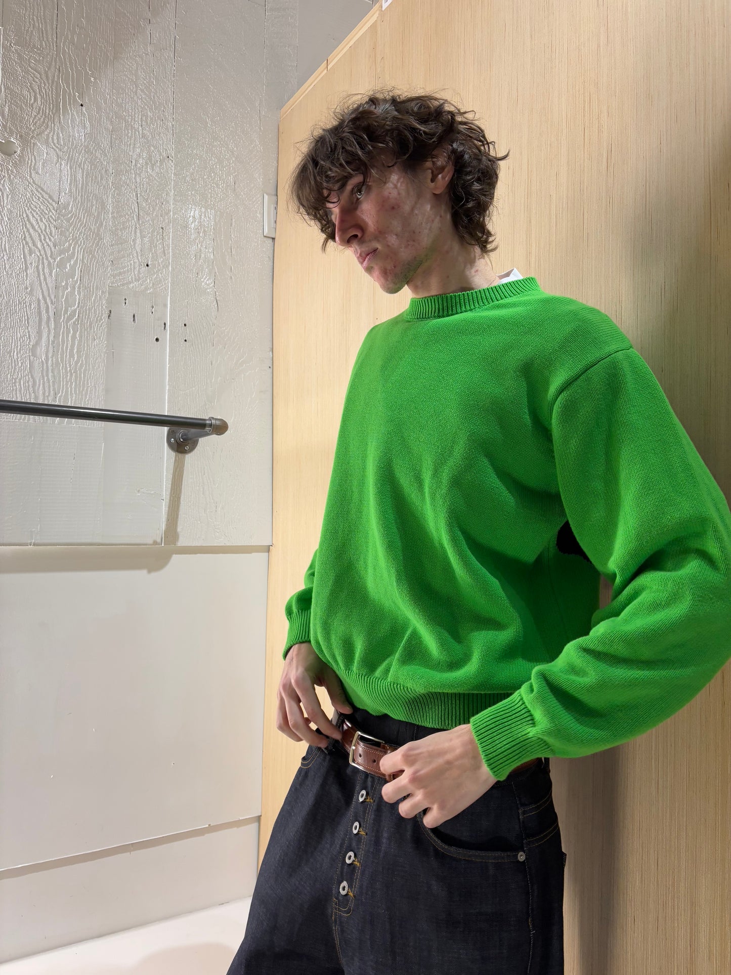 (M) Stüssy Bent Crown Green Knit