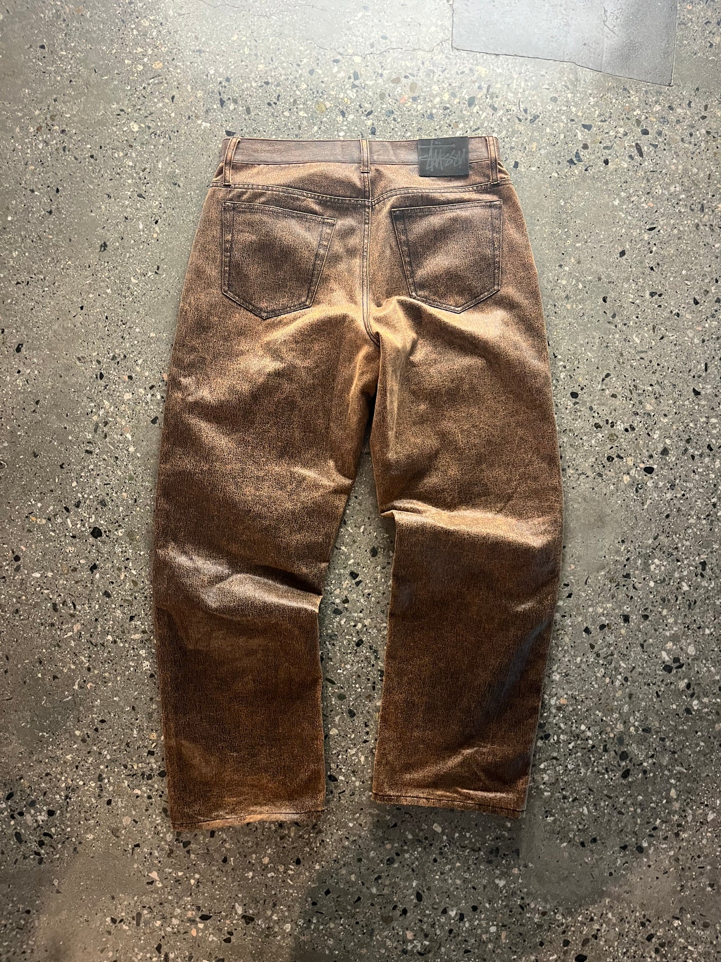 (W30”) Stüssy Big Ol Leather Pants