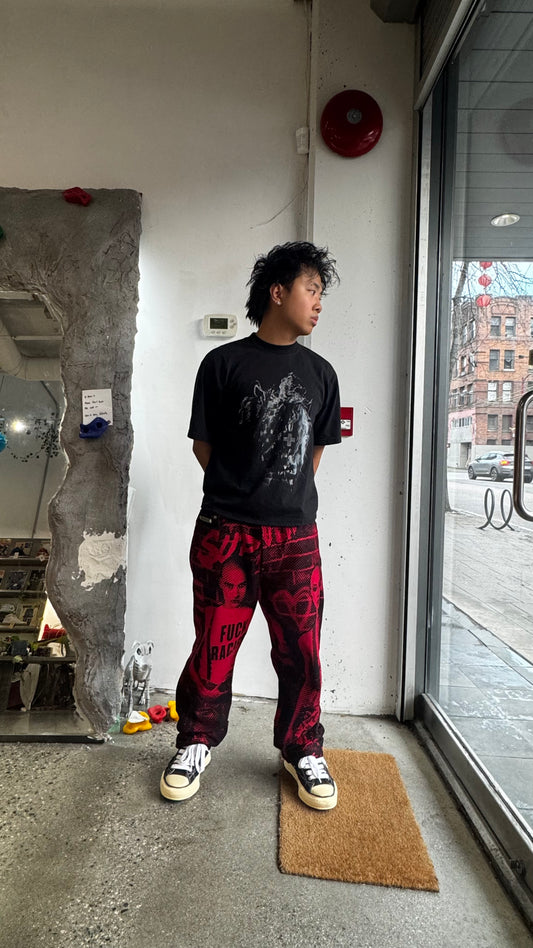 (34”) JPG x Supreme “ Fuck Racism “ Denim
