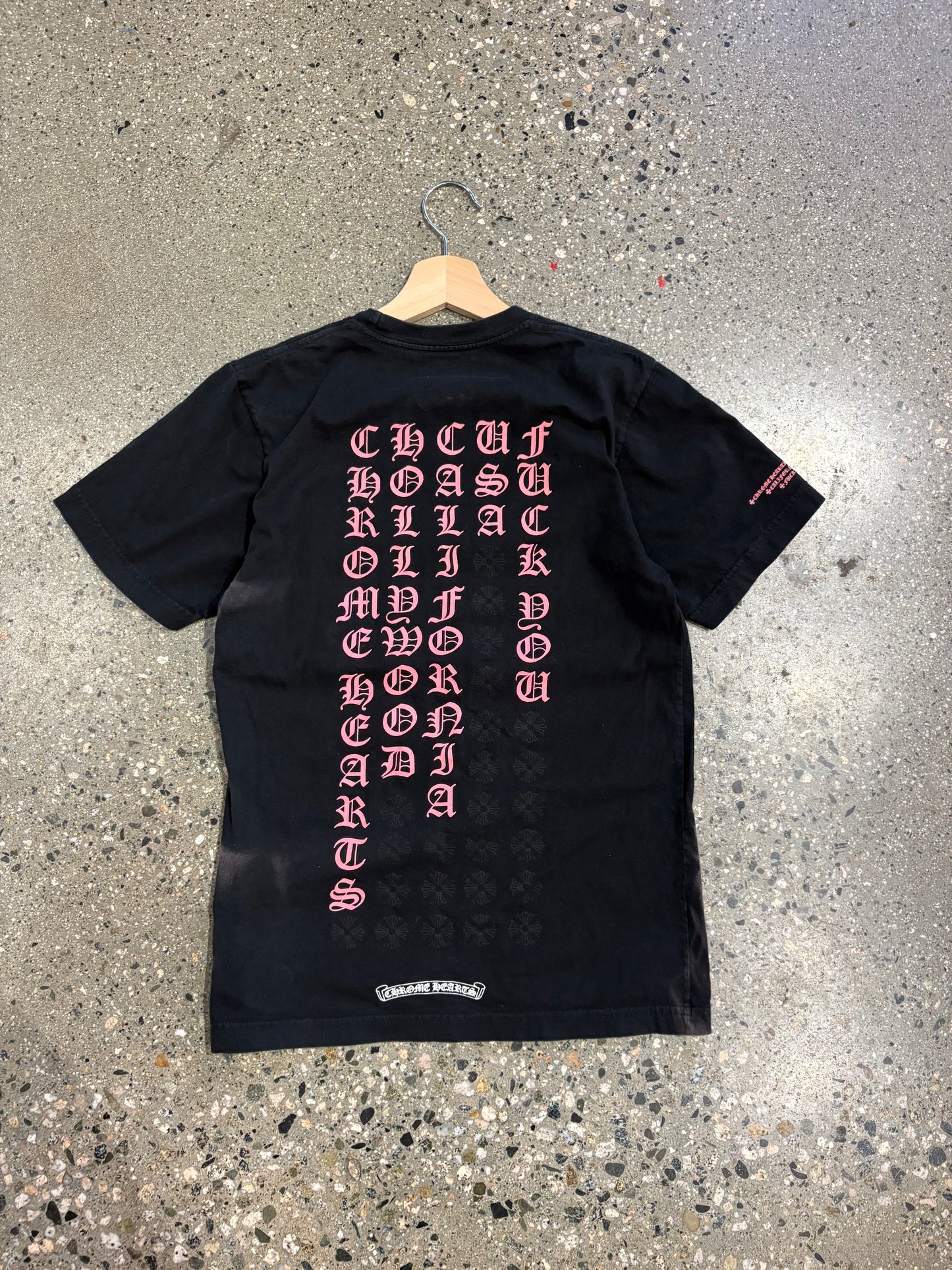 (S) Authentic Chrome Hearts Hollywood Pink Tee