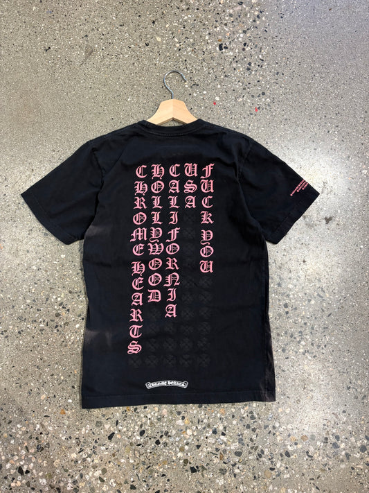 (S) Authentic Chrome Hearts Hollywood Pink Tee