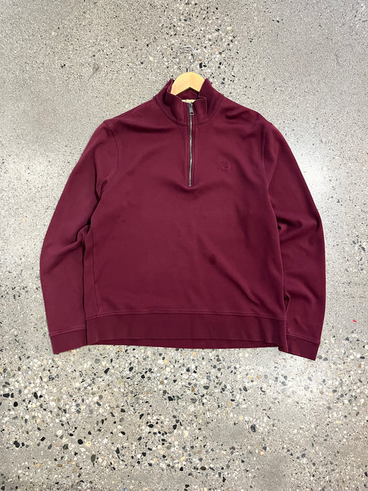 (2X) Burberry Britt Burgundy Quarter Zip
