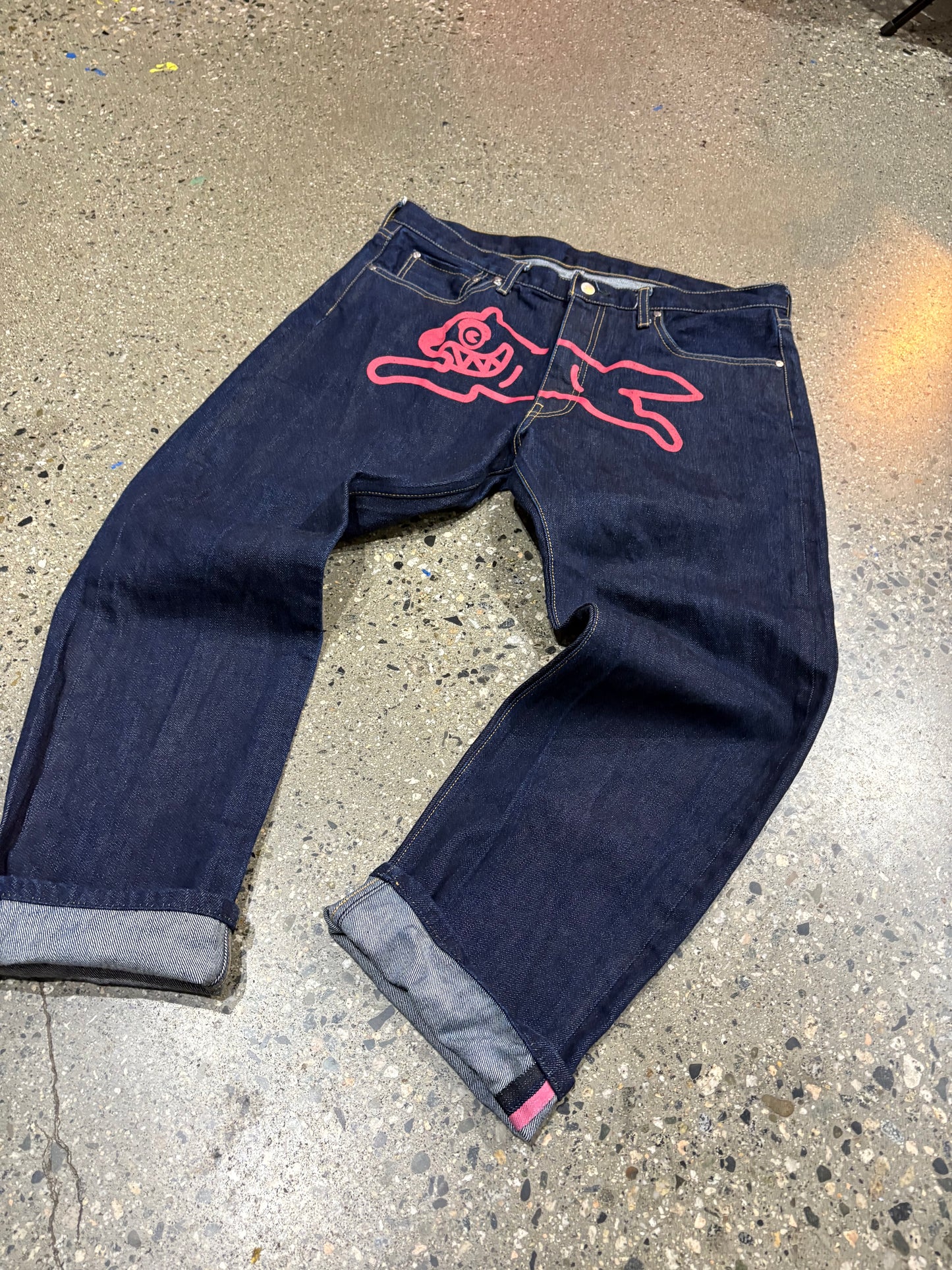 34” Icecream BBC Running Fox Raw Selvedge Jeans