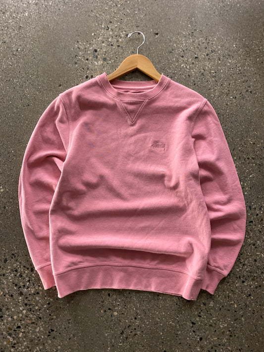 (S) Pink Stussy Crewneck