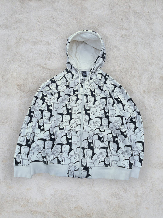 (M) Y2K AOP Evisu Style Zip Up Hoodie