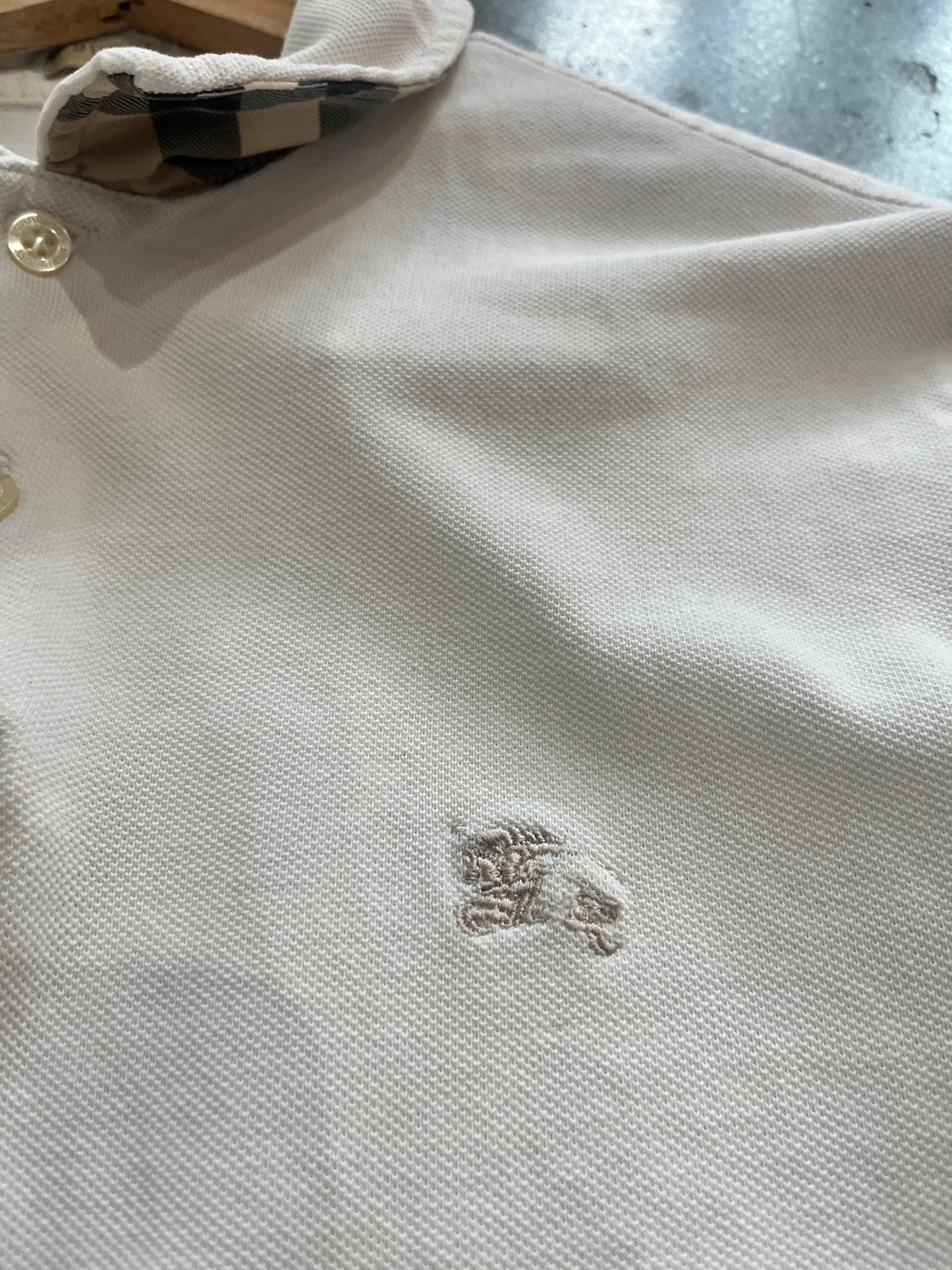 (M) Burberry Britt White Polo