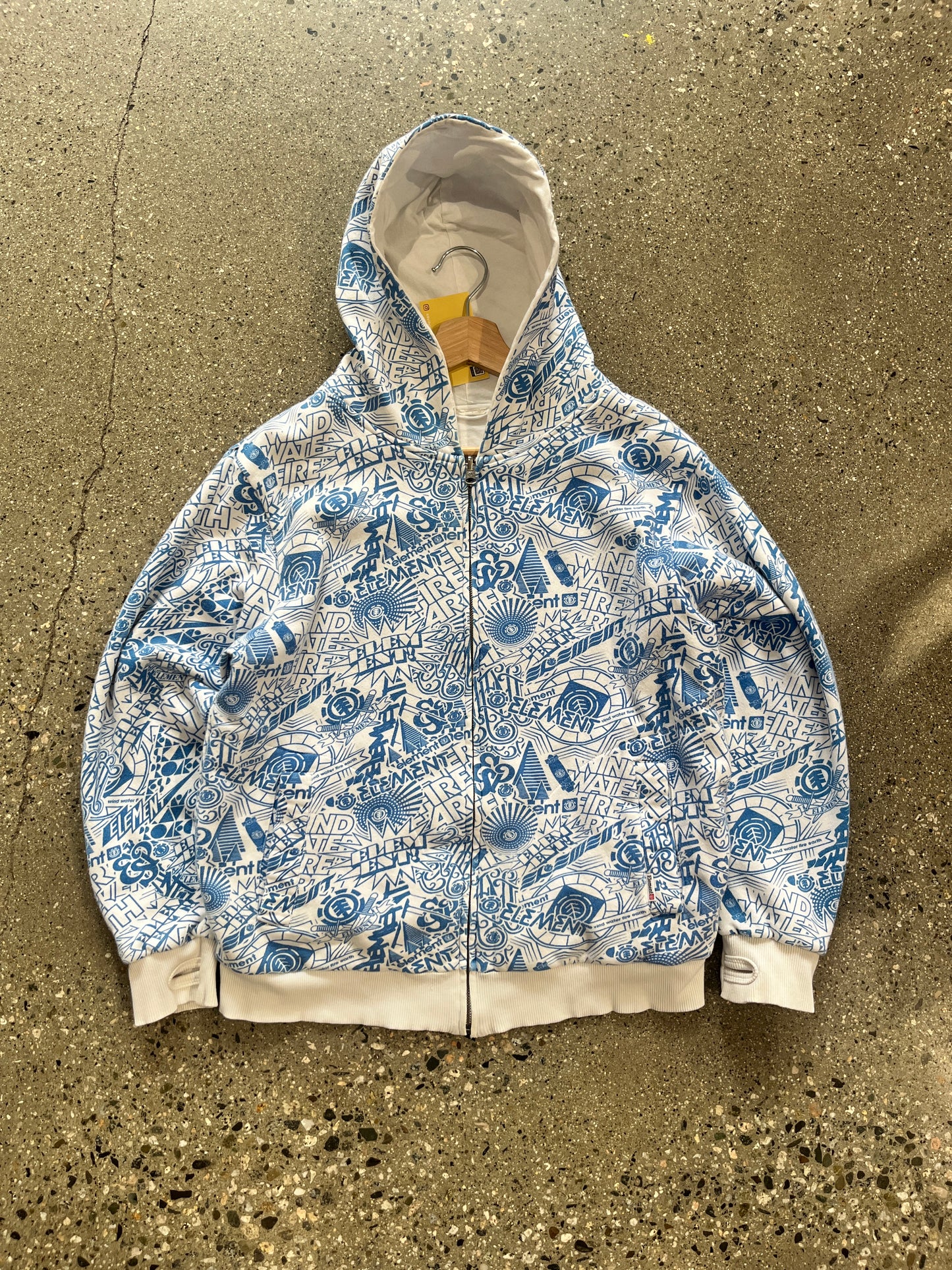(s) Element Y2K Comic Print AOP hoodie zip