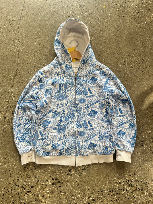 (s) Element Y2K Comic Print AOP hoodie zip