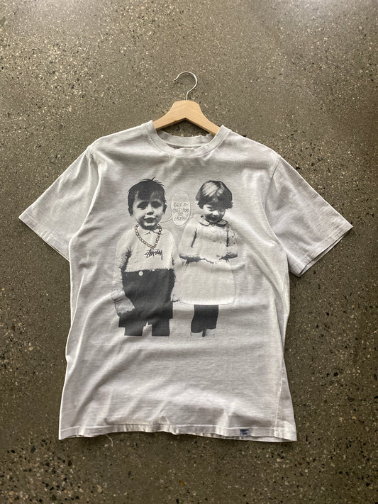 (M) (theerzy.co) 1990s Stussy I love to rock my gold for the ladies Tee