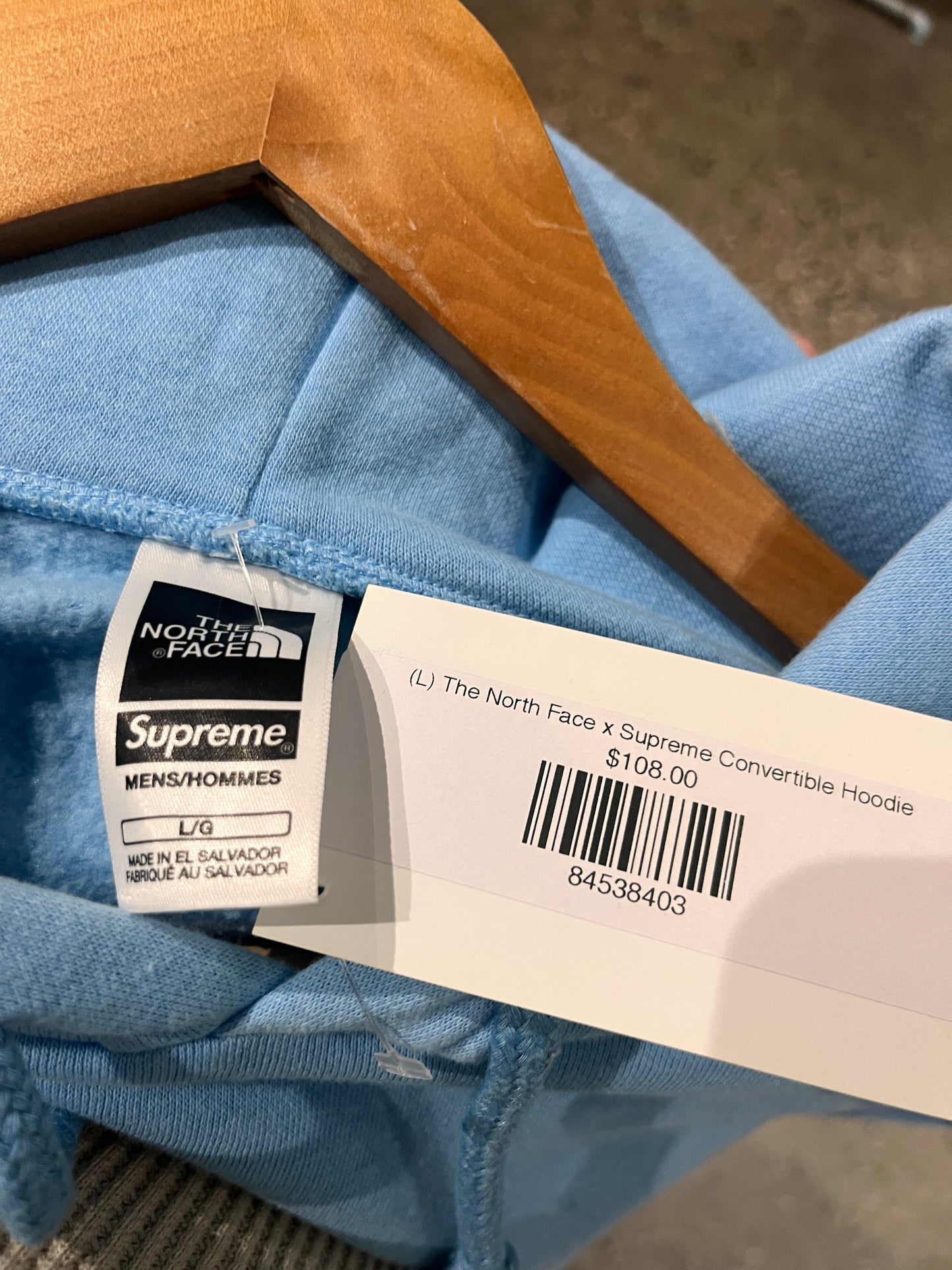 (L) The North Face x Supreme Convertible Hoodie