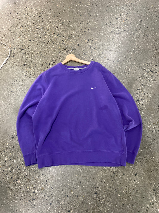 (XL) Nike Swoosh purple Crewneck ( as is )