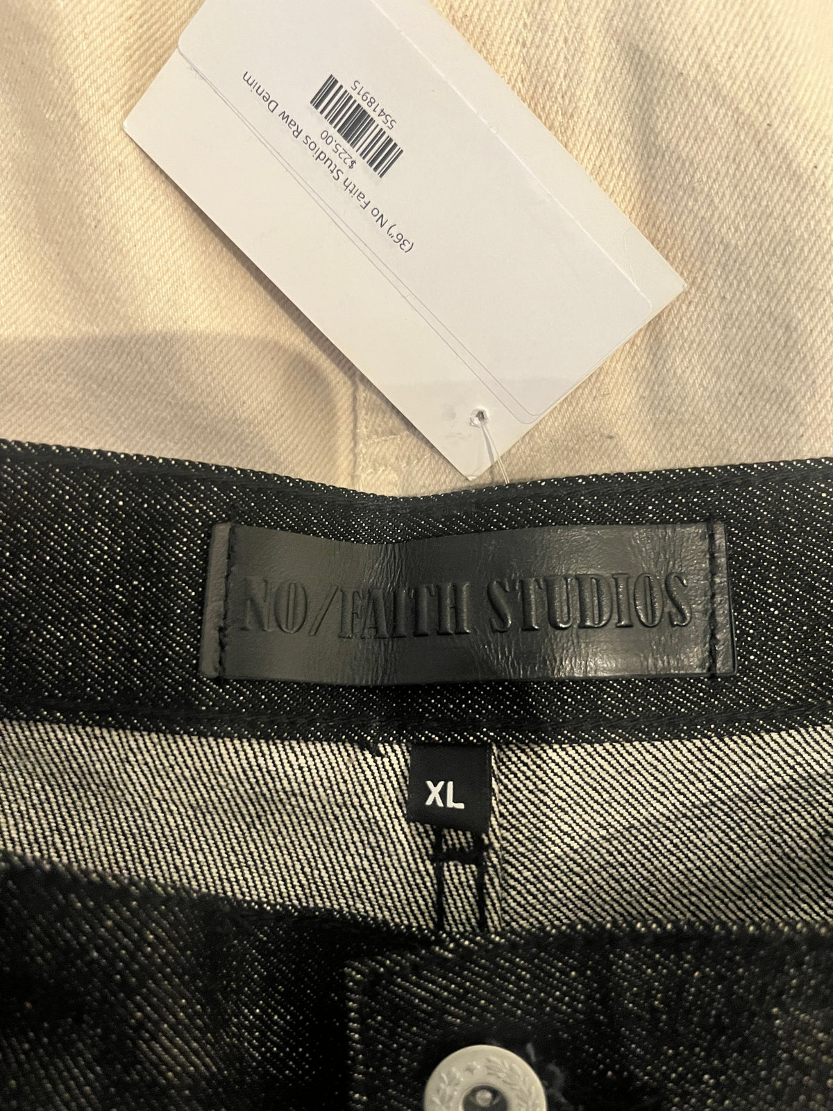 (36”) No Faith Studios Raw Denim