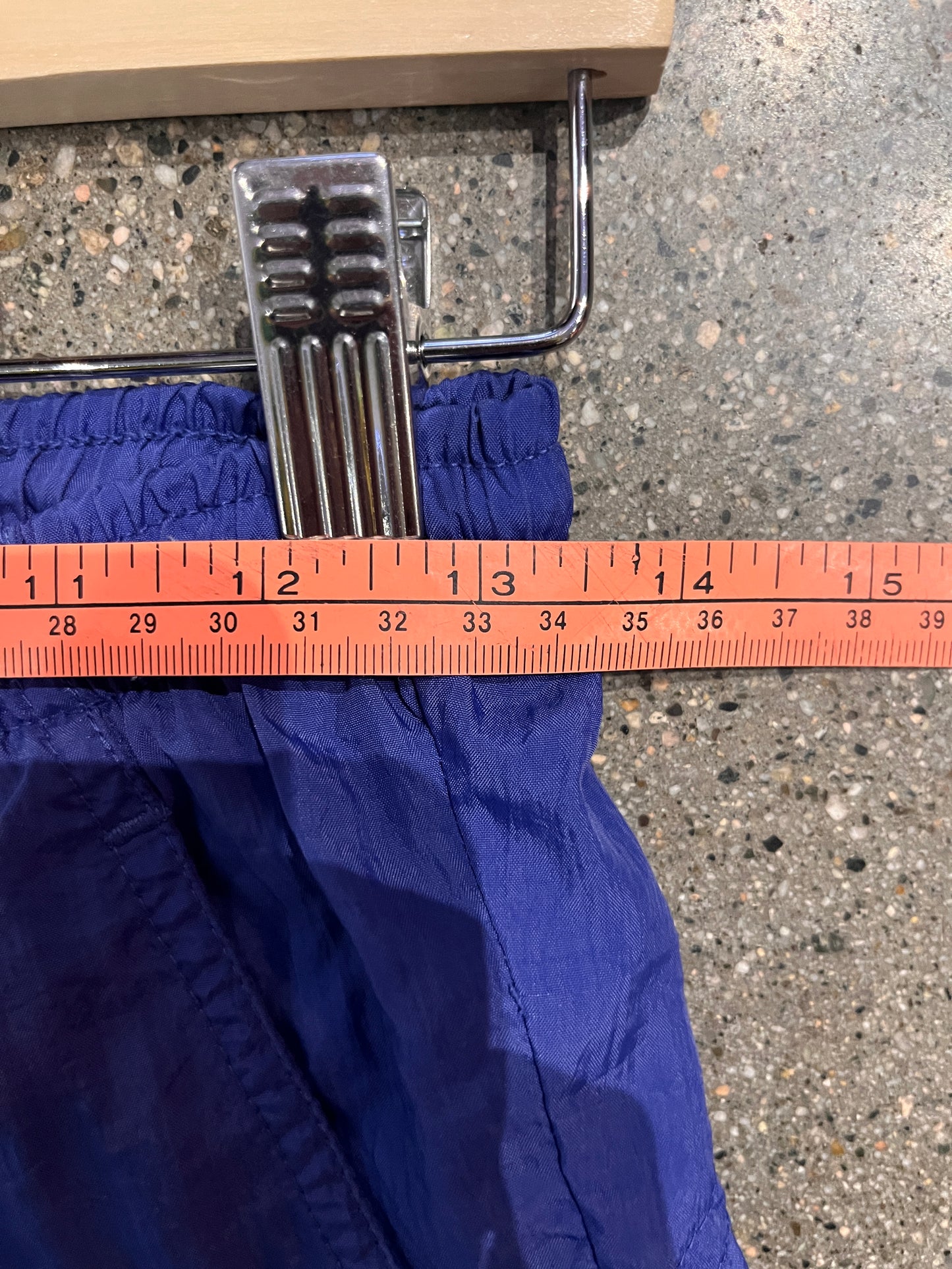(M) Vintage Nike Blue Windbreaker Pants with Attachment