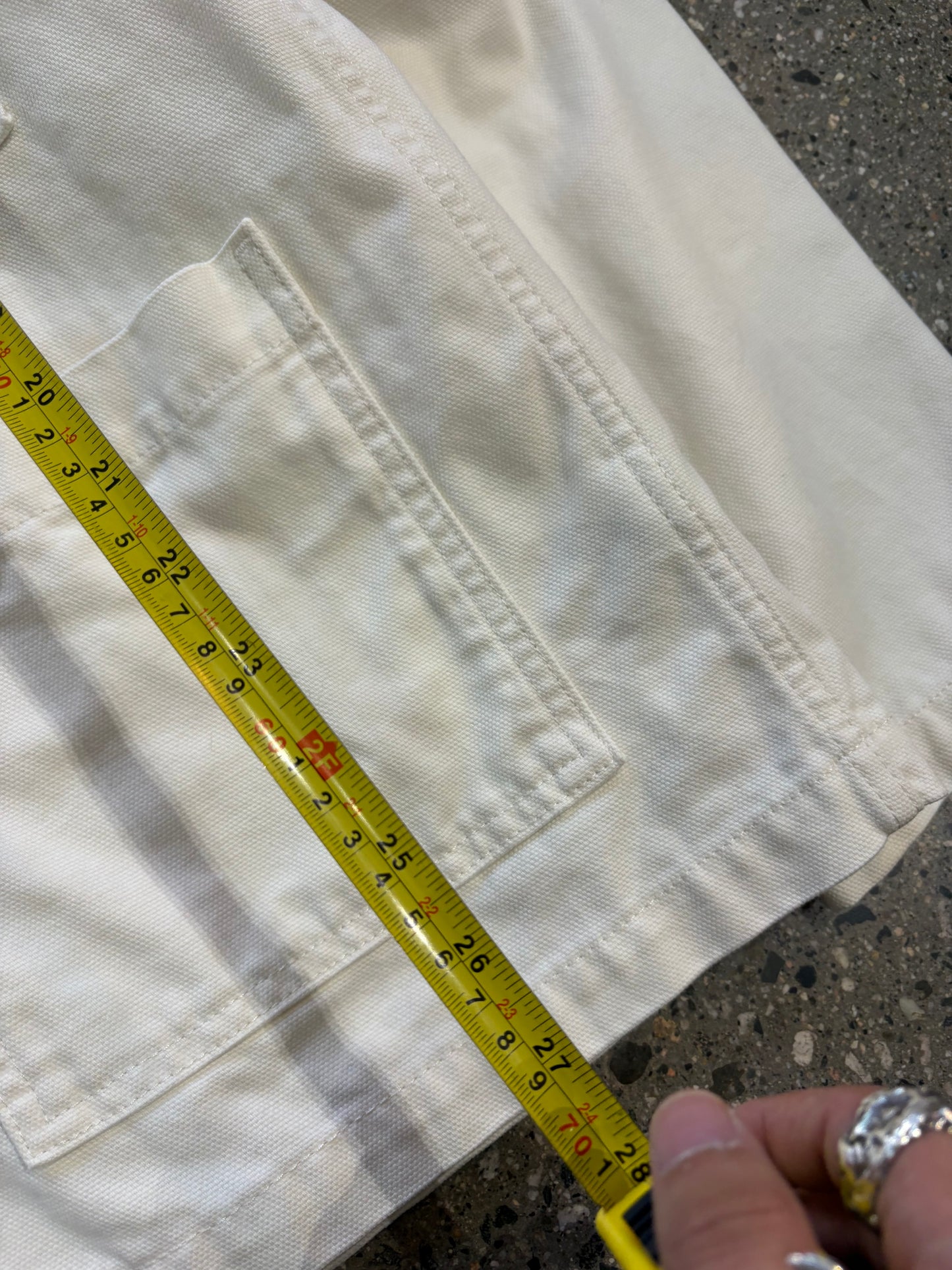 (M) Stussy White Chore