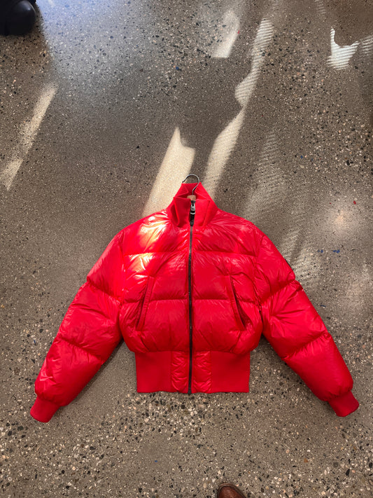 (XS) Mackage Montreal Red Cropped Puffer