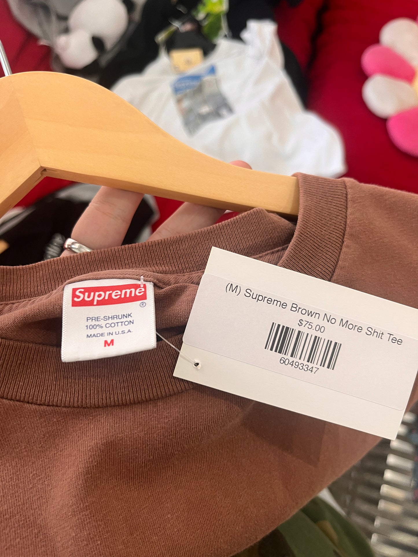 (M) Supreme Brown No More Shit Tee