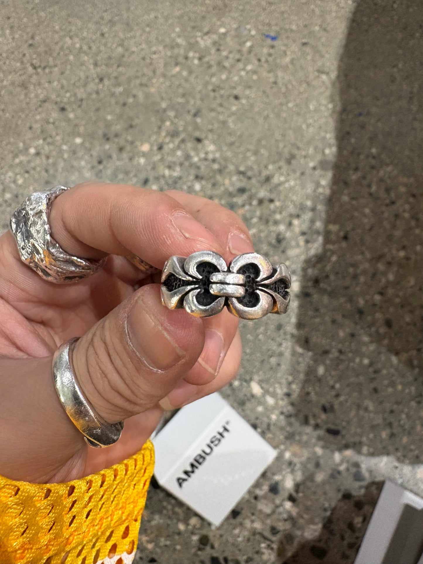 (7) Leather Treasures .925 Chrome Ring