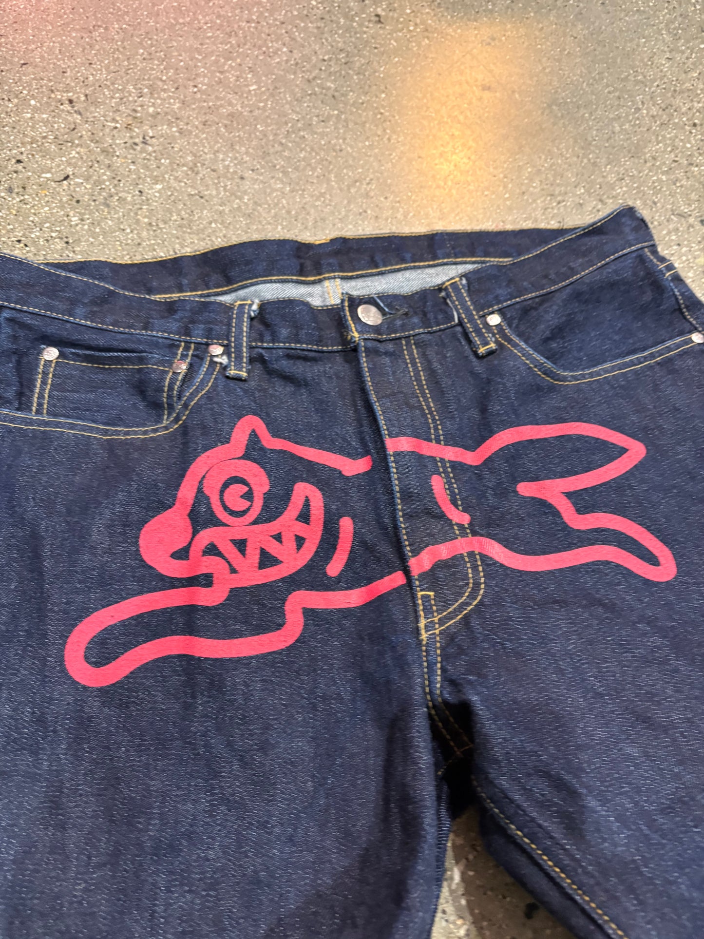 34” Icecream BBC Running Fox Raw Selvedge Jeans