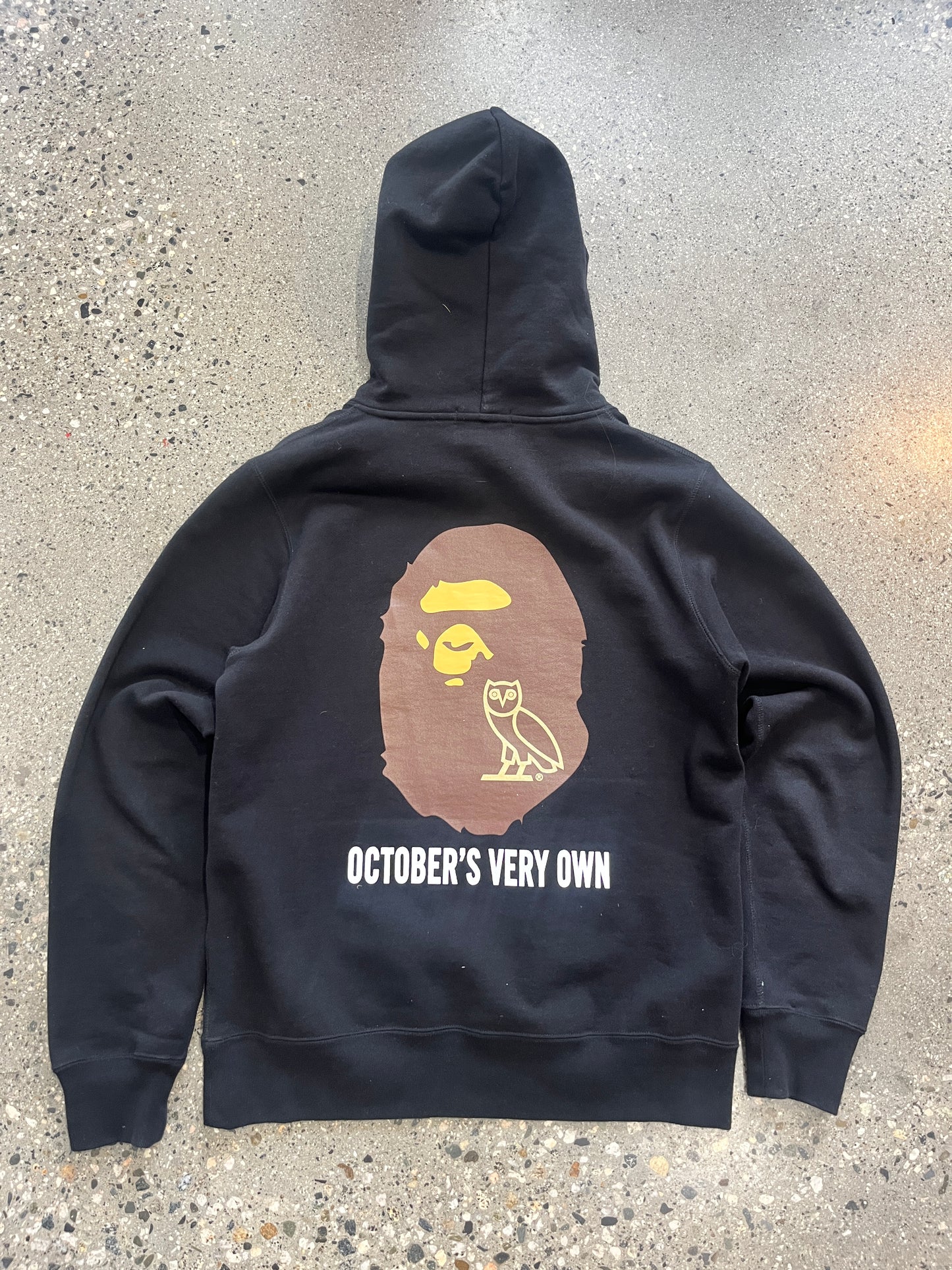 (L) Bape x OVO Doublesided Black Hoodie