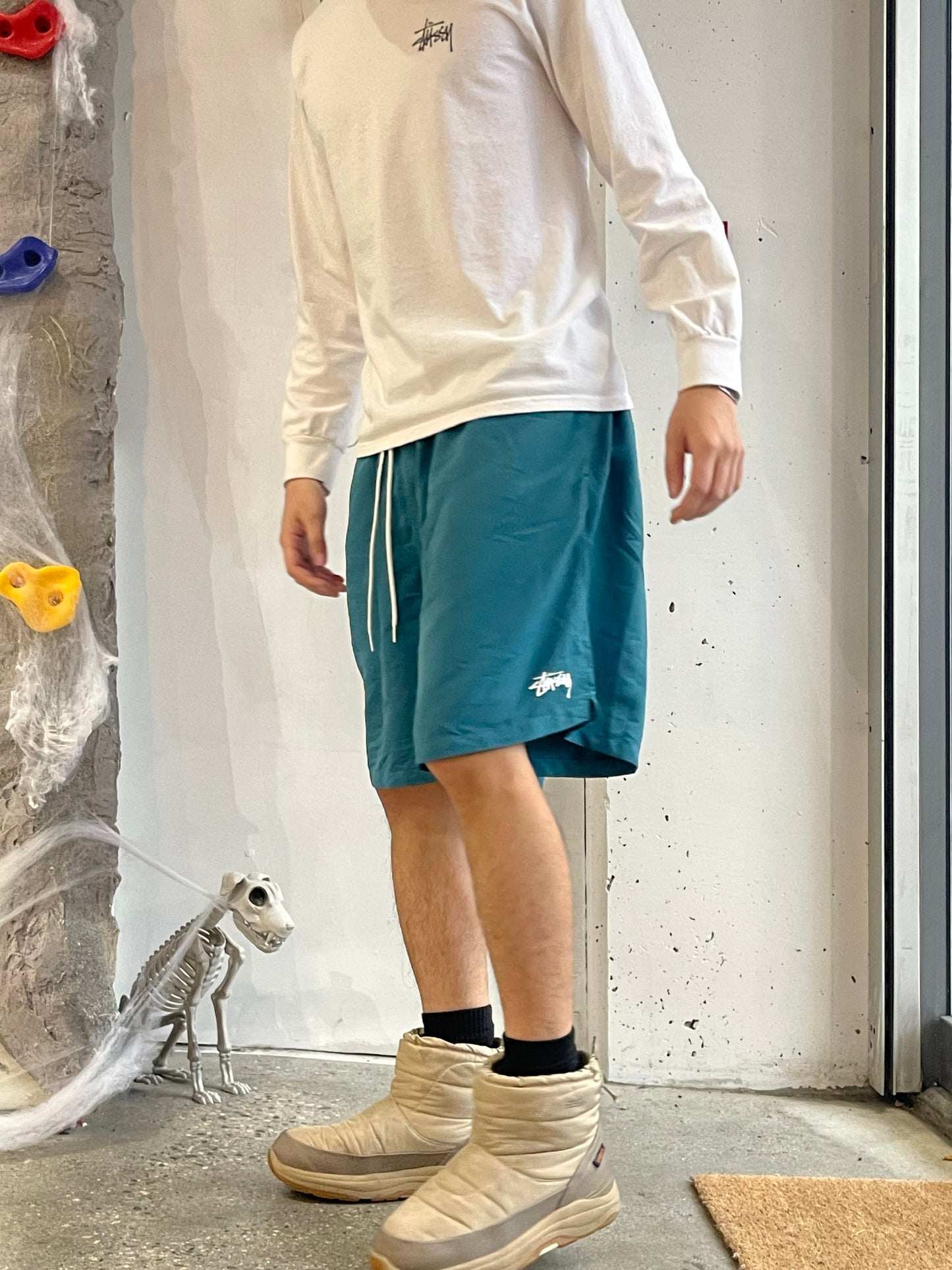 (XL) Stussy Script Aqua Short