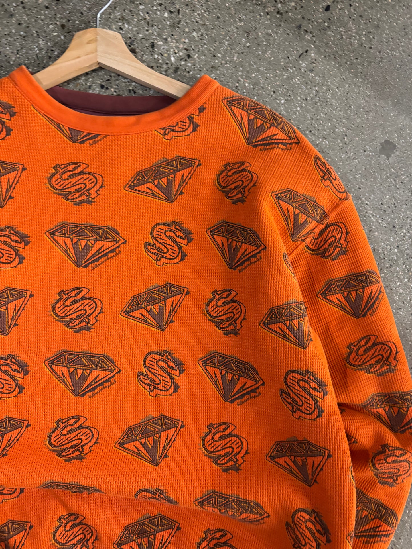 (L) BBC Reversible Waffle Crewneck